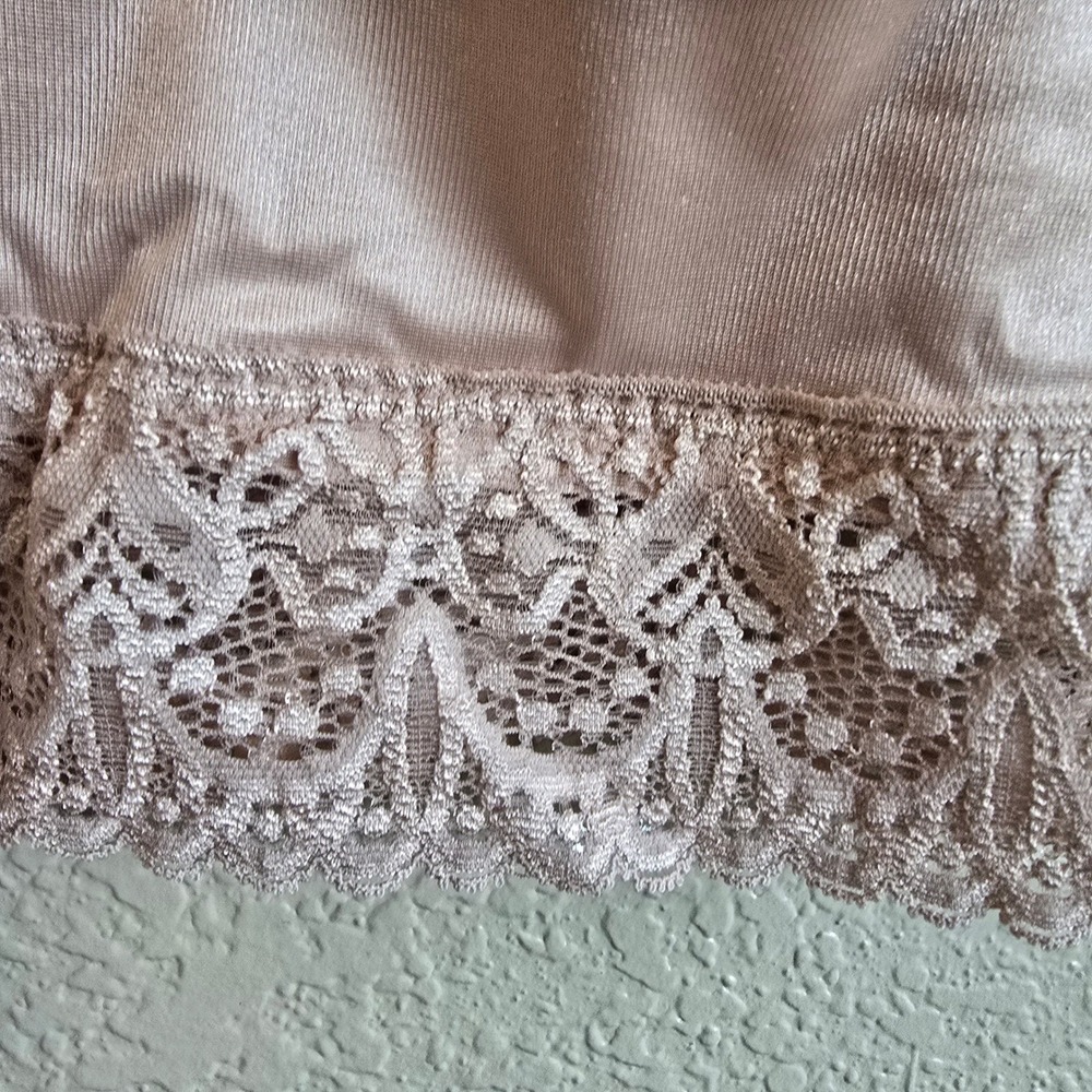 Ruby Ribbon Lace Demiette Bra Pale Pink Nude Wire Free Support Size 38 - Picture 4 of 7
